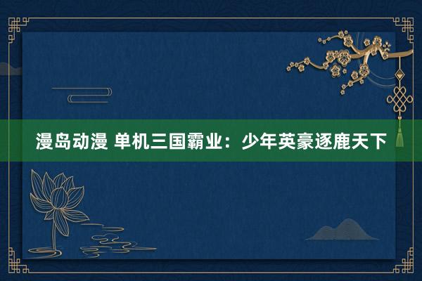 漫岛动漫 单机三国霸业：少年英豪逐鹿天下