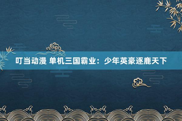 叮当动漫 单机三国霸业：少年英豪逐鹿天下