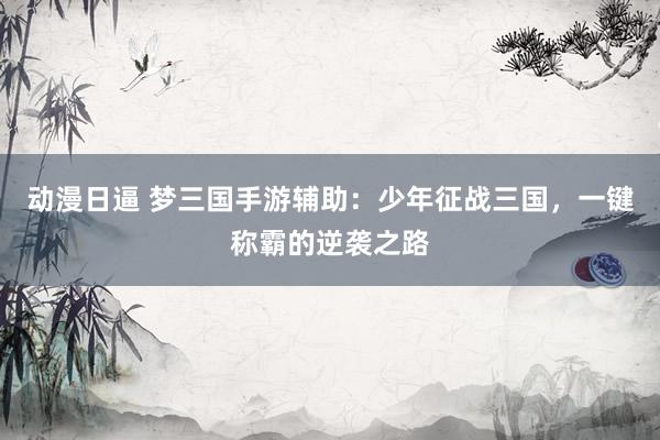动漫日逼 梦三国手游辅助：少年征战三国，一键称霸的逆袭之路